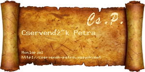Cservenák Petra névjegykártya