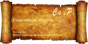 Cservenák Petra névjegykártya